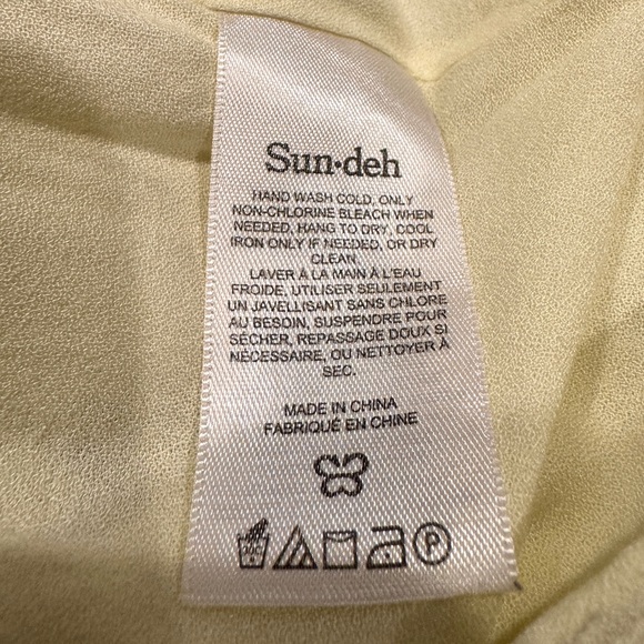 Artizia Sun-deh Yellow Purple Floral Puff Sleeve Sun Dress Womens Size XL NWOT - Picture 8 of 9